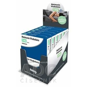 Melatonin Vitabalans 3 mg DISPLEJ tbl (ŠÚKL kód: 2718D) 12x30 ks, 1x1 set vyobraziť