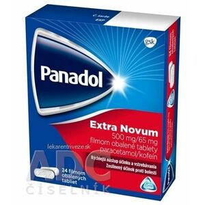 Panadol Extra Novum tbl flm 500 mg/65 mg (blis.PVC/Al+Al/PET fólia) 1x24 ks vyobraziť