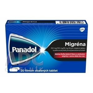 Panadol Migréna tbl flm 250 mg/250 mg/65 mg (blis.PVC/PCTFE/PVC/Al-transp.bez laminát.zákl.) 1x20 ks vyobraziť