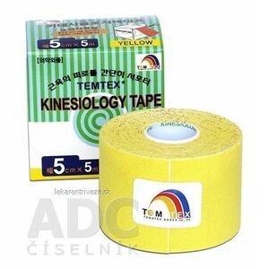 TEMTEX KINESOLOGY TAPE tejpovacia páska, 5 cm x 5 m, žltá 1x1 ks vyobraziť