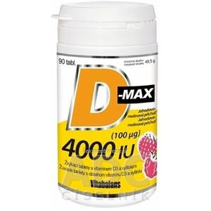 Vitabalans D-max 4000 IU (100 µg) žuvacie tablety 1x90 ks vyobraziť