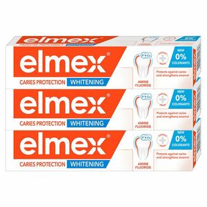 ELMEX Caries Protectdion Whitening zubná pasta 3 x 75 ml vyobraziť