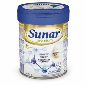 SUNAR Premium 2 Pokračovacie mlieko od ukončeného 6. mesiaca 700 g vyobraziť