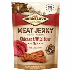 CARNILOVE Meat Jerky pre psov Chicken & Wild Boar Bar 100 g vyobraziť