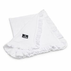 T-TOMI Mušelínová deka s volánikom white 80 x 100 cm vyobraziť