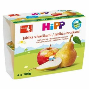 HIPP Ovocie 100% Jablká s hruškami BIO 4x100 g vyobraziť