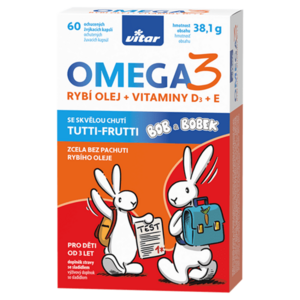 VITAR Kids omega 3 + vitamín D + vitamín E 60 kapsúl vyobraziť