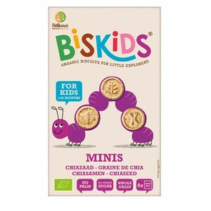 BELKORN BISkids BIO detské celozrnné mini chia sušienky bez pridaného cukru 120 g vyobraziť