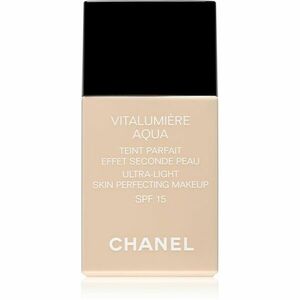 Chanel Vitalumière Aqua ultra ľahký make-up pre žiarivý vzhľad pleti odtieň 10 Beige SPF 15 30 ml vyobraziť