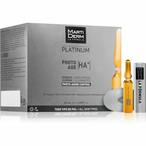 MartiDerm Platinum Photo Age HA+ sérum proti starnutiu pleti v ampulkách s vitamínom C 30x2 ml vyobraziť