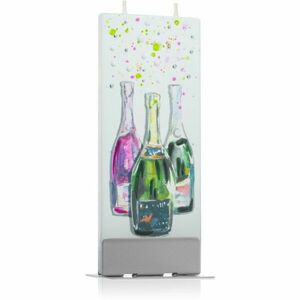 Flatyz Greetings Three Bottles Of Sparkling Wine dekoratívna sviečka 6x15 cm vyobraziť