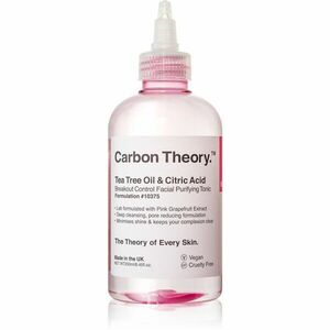 Carbon Theory Tea Tree Oil & Citric Acid hĺbkovo čistiace tonikum pre problematickú pleť, akné 250 ml vyobraziť