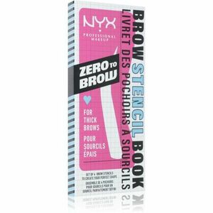 NYX Professional Makeup Zero To Brow Stencil Book šablóna na obočie 02 Thick 4 ks vyobraziť