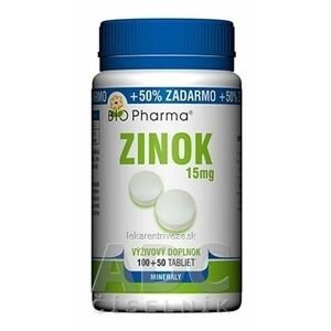 BIO Pharma Zinok 15 mg tbl 100+50 (50% ZADARMO) (150 ks) vyobraziť