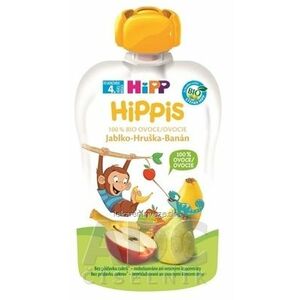 HiPP HiPPis 100% Ovocie Jablko Hruška Banán kapsička (od ukonč. 4. mesiaca) ovocný príkrm 1x100 g vyobraziť