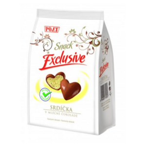 POEX Exclusive srdiečka v mliečnej čokoláde bez lepku 90 g vyobraziť