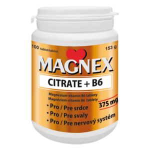MAGNEX Citrate 375 mg + B6 100 tabliet vyobraziť