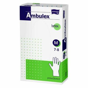 MATOPAT Ambulex rukavice latexové jemne pudrované M 100 kusov vyobraziť