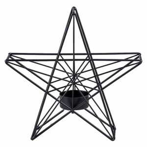 Z-TRADE Kovový svietnik 190 x 60 x 190 mm hviezda na čajovú sviečku čierna vyobraziť