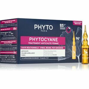 Phyto Phytocyane Women Treatment starostlivosť pre podporu rastu a proti vypadávaniu vlasov 12x5 ml vyobraziť