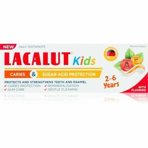 Lacalut Kids Caries and Sugar Acid Protection detská zubná pasta 2-6y 55 ml vyobraziť