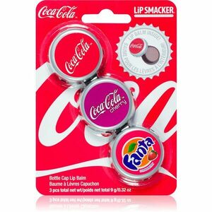Lip Smacker Coca Cola balzam na pery 3 ks vône Original, Cherry & Fanta 9 g vyobraziť