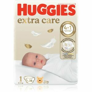 Huggies Extra Care Size 1 jednorazové plienky 2-5 kg 26 ks vyobraziť