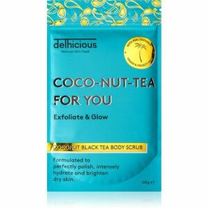 delhicious COCO-NUT-TEA FOR YOU COCONUT BLACK TEA hydratačný telový peeling pre suchú a citlivú pokožku 100 g vyobraziť