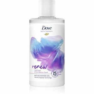 Dove Bath Therapy Renew sprchový a kúpeľový gél Wild Violet & Pink Hibiscus 400 ml vyobraziť