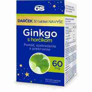 GS Ginkgo 60 mg s horčíkom. 90+30 darček vyobraziť