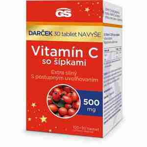 GS Vitamin C500 so šípkami. 100+30 darček vyobraziť