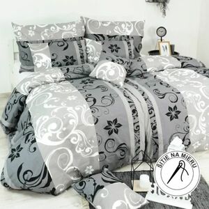 EMI posteľné obliečky bavlnené Lilien sivé vyobraziť