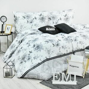 EMI posteľné obliečky Symphony satén sivo-biele vyobraziť