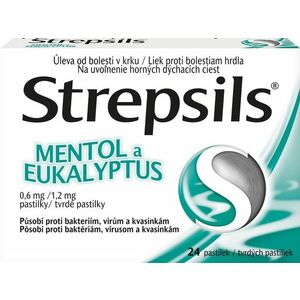 Strepsils Mentol a Eukalyptus 24 pastiliek vyobraziť