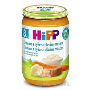 HIPP JUNIOR MENU PRÍKRM Zelenina, teľacie mäso a ryža (od ukonč. 9. mesiaca) 1x220 g vyobraziť