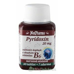 MedPharma PYRIDOXÍN 20 mg (vitamín B6) 37tbl vyobraziť