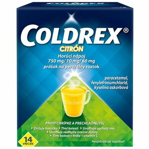 COLDREX Horúci nápoj Citrón na chrípku a prechladnutie 14 vreciek, Akcia vyobraziť