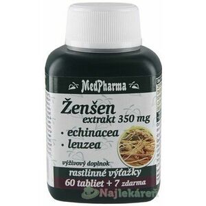 MedPharma ŽENŠEN 350 mg + Echinacea + Leuzeatbl 60+7 tabliet vyobraziť