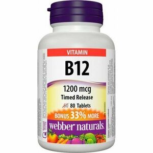 Webber Naturals Vitamín B12 1200 mcg s postupným uvoľňovaním 80 tbl vyobraziť