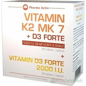 Pharma Activ Vitamín K2 MK 7 + D3 FORTE 1000 I.U., (125ks + 30ks) vyobraziť