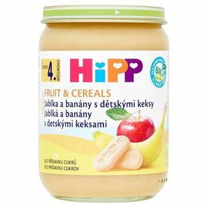 HiPP Príkrm ovocný BIO jablká a banány s detskými keksíkmi 190g vyobraziť