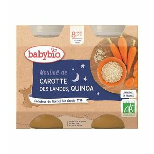 BABYBIO Večerné menu mrkvové Mouliné a quinoa (2x 200 g) vyobraziť