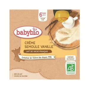 BABYBIO Kapsička krém, vanilka, krupička (4x 85 g) vyobraziť