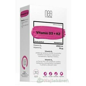 nesVITAMINS Vitamin D3 2000 I.U. + K2 70 μg vyobraziť