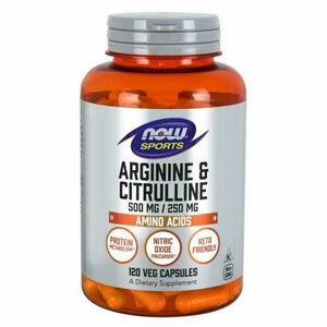 Arginín & Citrulín 500 mg / 250 mg - NOW Foods, 120cps vyobraziť