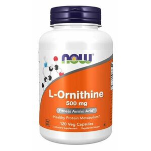 L-Ornitín 500 mg - NOW Foods, 120cps vyobraziť
