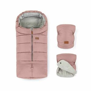 PETITE&MARS Set zimný fusak Jibot 3v1 + rukavice na kočík Jasie Dusty Pink, Akcia vyobraziť