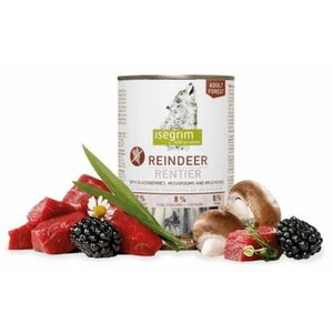 ISEGRIM dog Adult Mono Reindeer pure with Blackberries, Champignons&Herbs konzervy pre psy 6x400g vyobraziť