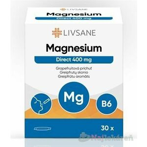 LIVSANE Magnézium Direct 400 mg prášok vo vrecúškach, grapefruitová príchuť, 30 ks vyobraziť