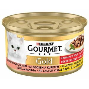 GOURMET GOLD cat losos&kura kúsky v šťave konzervy pre mačky 12x85g vyobraziť